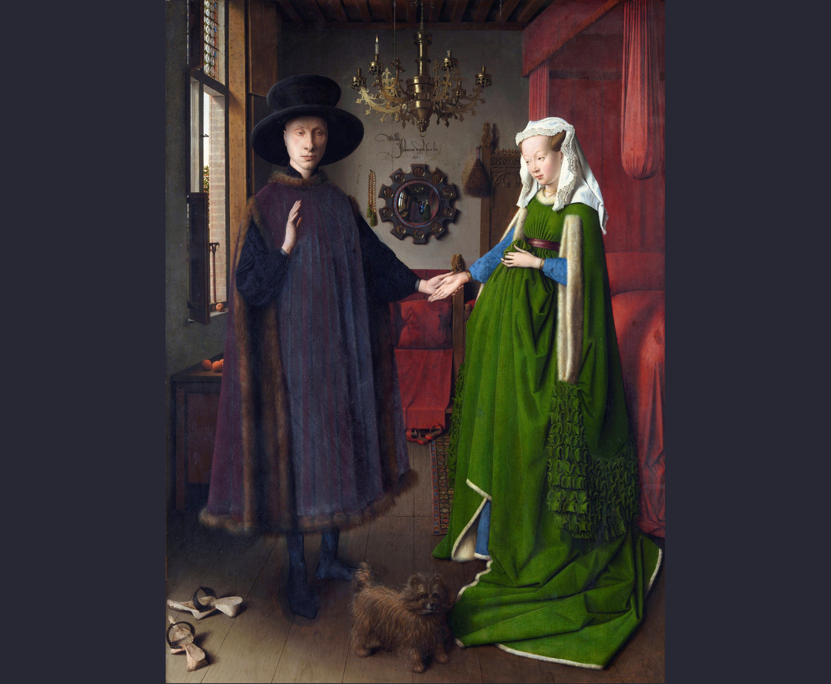 Знаменитый портрет четы Арнольфини кисти нидерландского художника Яна ван Эйка (1434 г.), который часто называют первым парным портером в истории европейской живописи