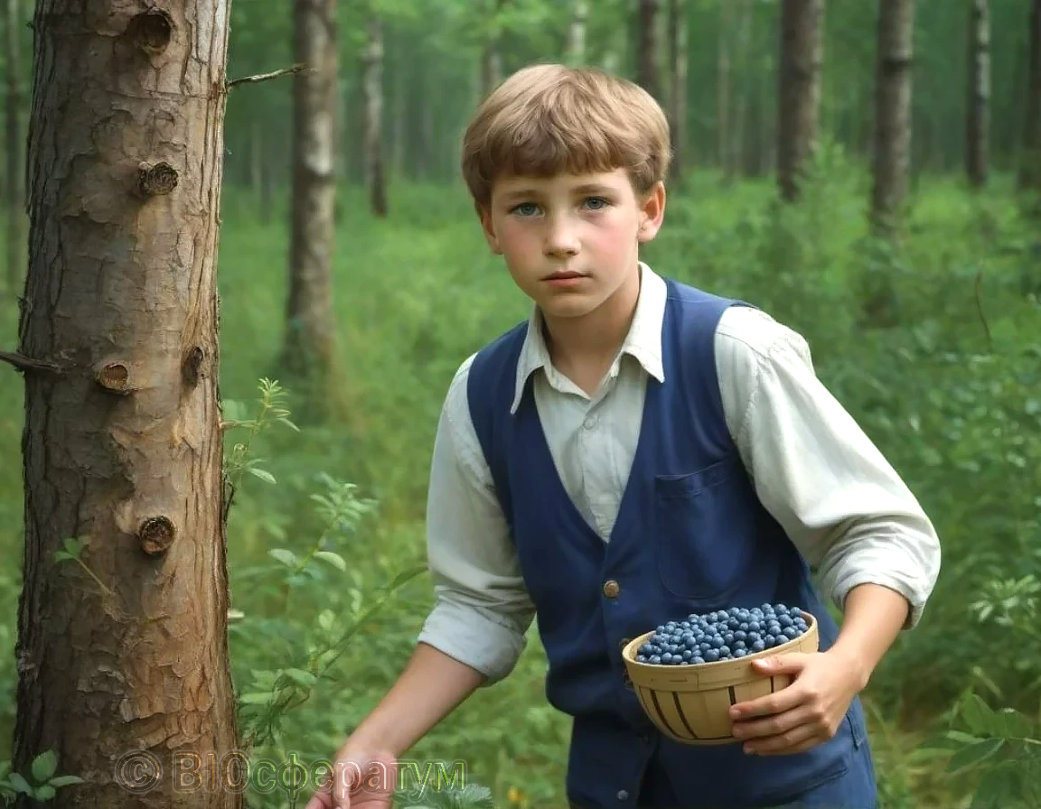 Ребята собирали чернику.