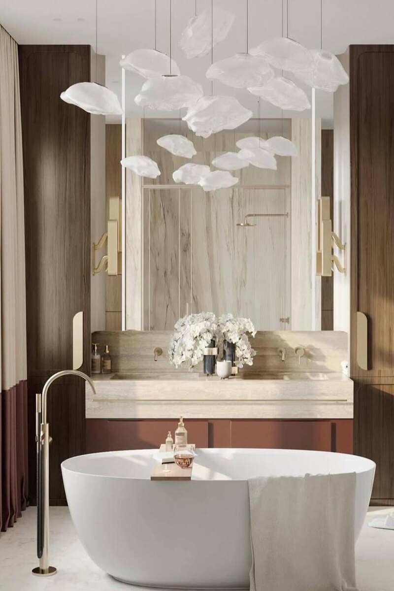    Интерьер ванной комнаты в доме Костенко Социальные сети