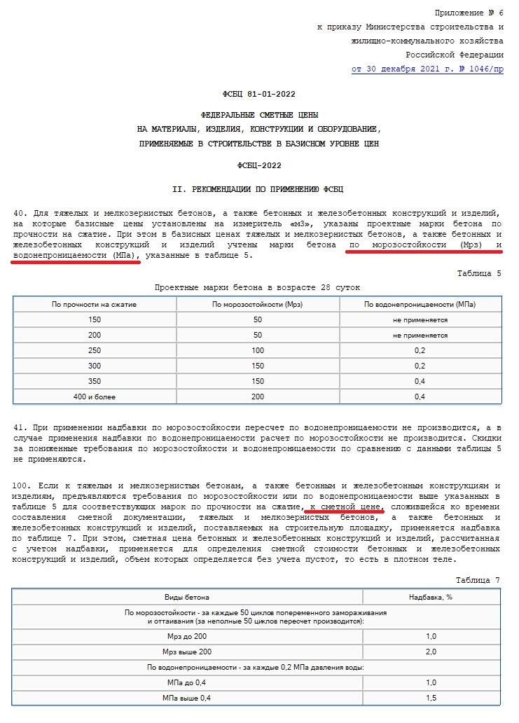 Извлечение из ФСБЦ-2022