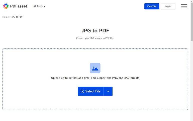 JPG в PDF на PDFasset