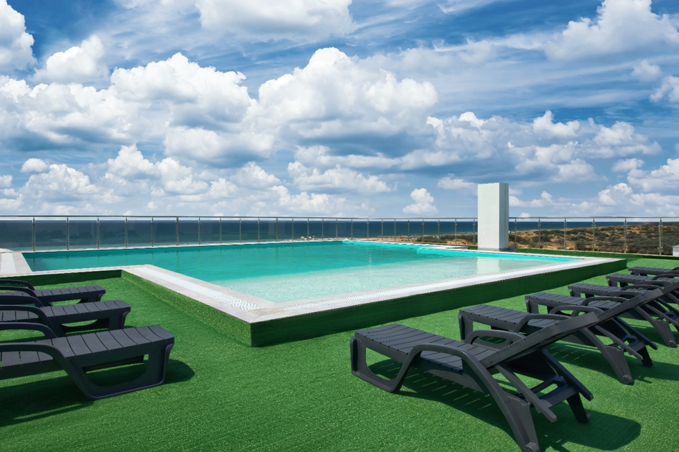 Бассейн на крыше отель Анапа View