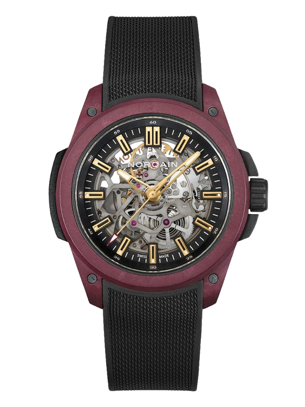 Часы Norqain Independence Wild One Skeleton в 42 мм корпусе из композитного углеродного материала со скелетонизированным циферблатом. Ограниченная серия: 300 шт.