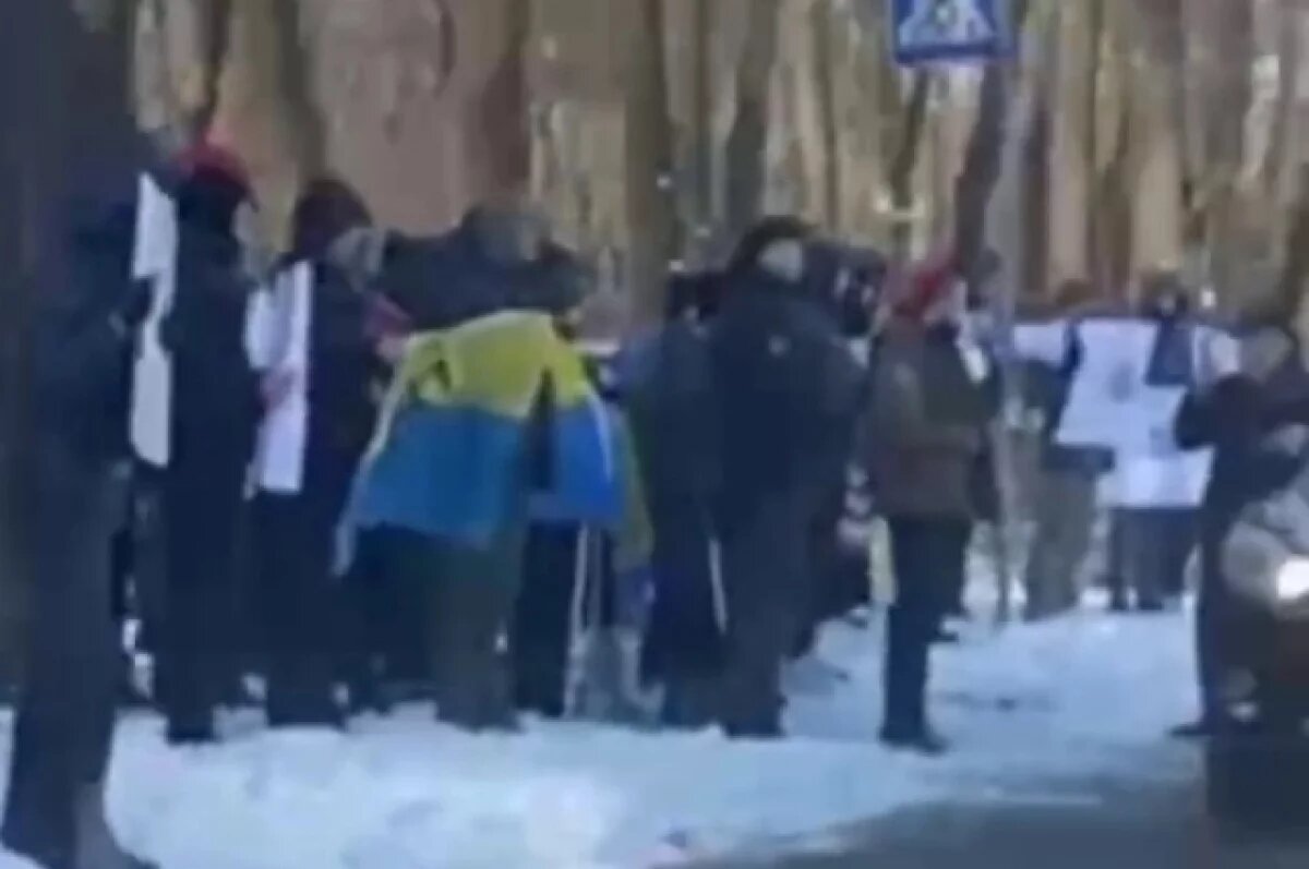    У посольства США в Киеве проходит митинг