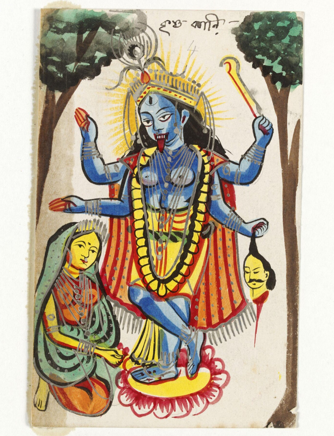 Радха и Кришна-Кали. Изображение: Бенгалия, Калькутта. Ок. 1890 г.