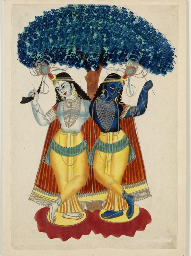 Кришна и Баларама. Бенгалия, Калькутта. Ок. 1855-60 г.
