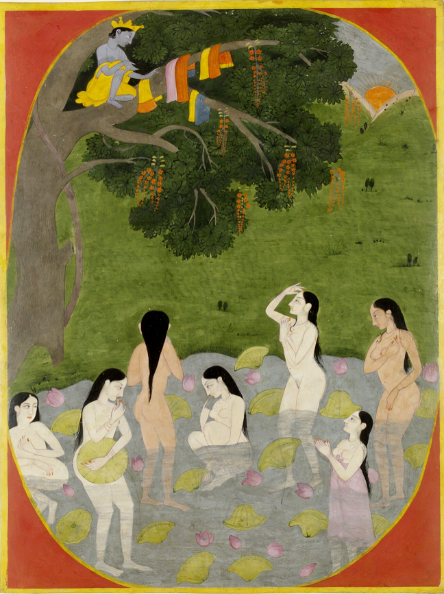 Кришна ворует одежду Гопи. Изображение: 1820 г., / collections.vam.ac.uk