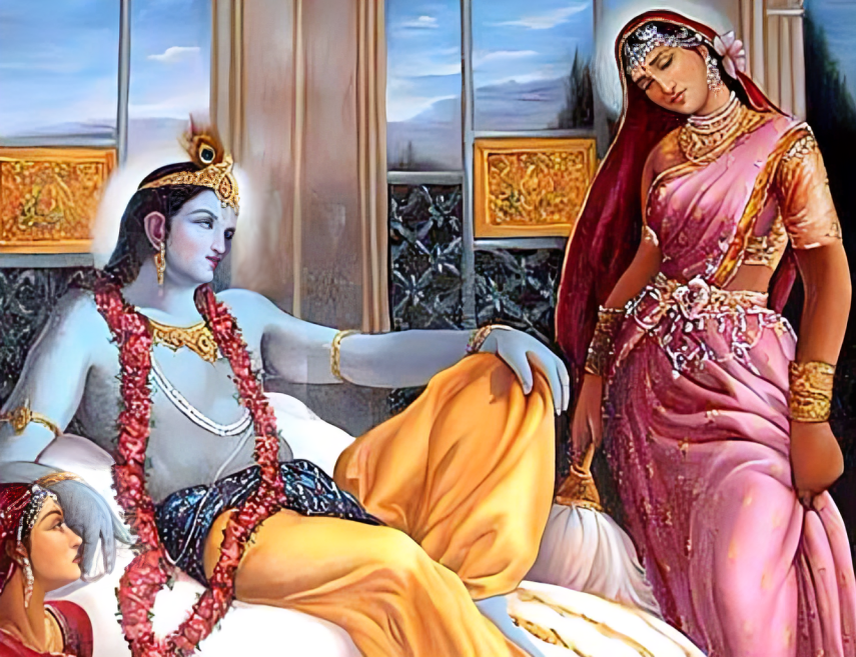 Кришна и Рукмини. Изображение: indiaparenting.com