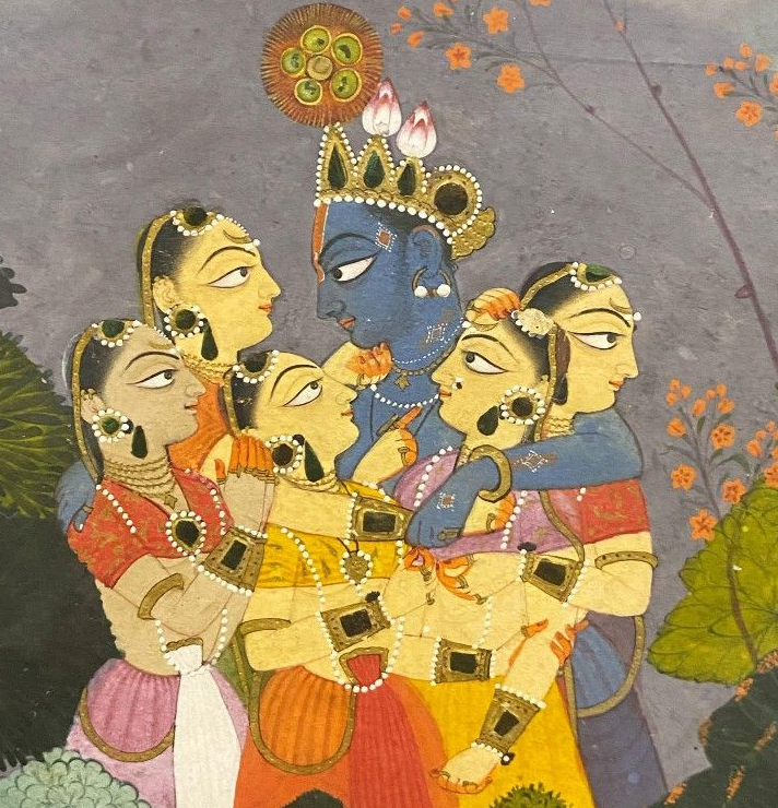 Кришна в окружении гопи / in.pinterest.com
