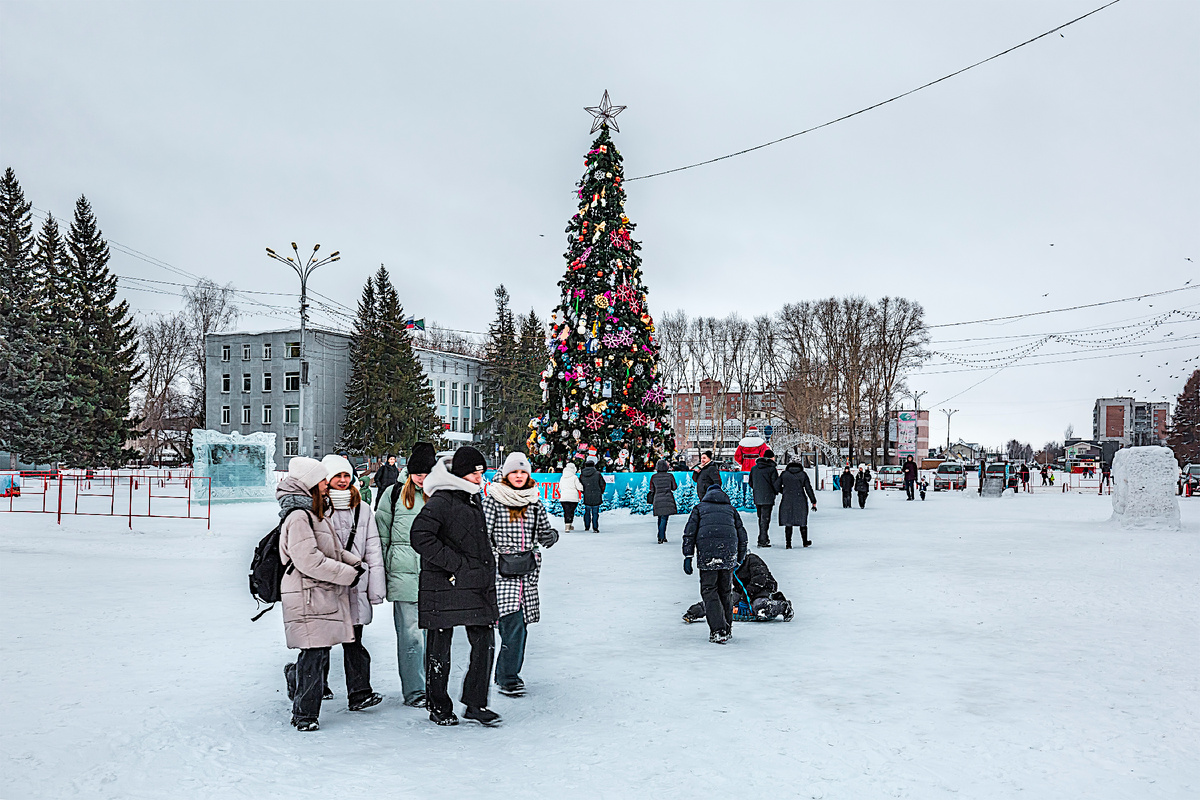 Бердск новогодний. Новосибирская область, Западная Сибирь. 2025