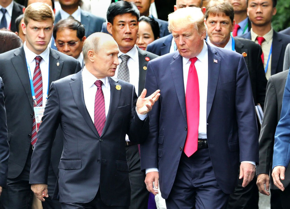 В. Путин и Д. Трамп