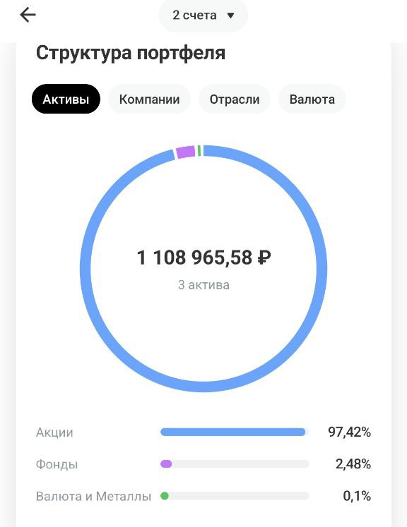 структура порфеля