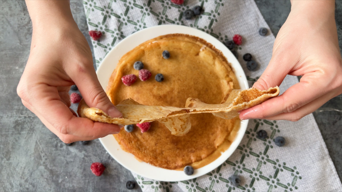 Блины на молоке - Сладкий Персик 