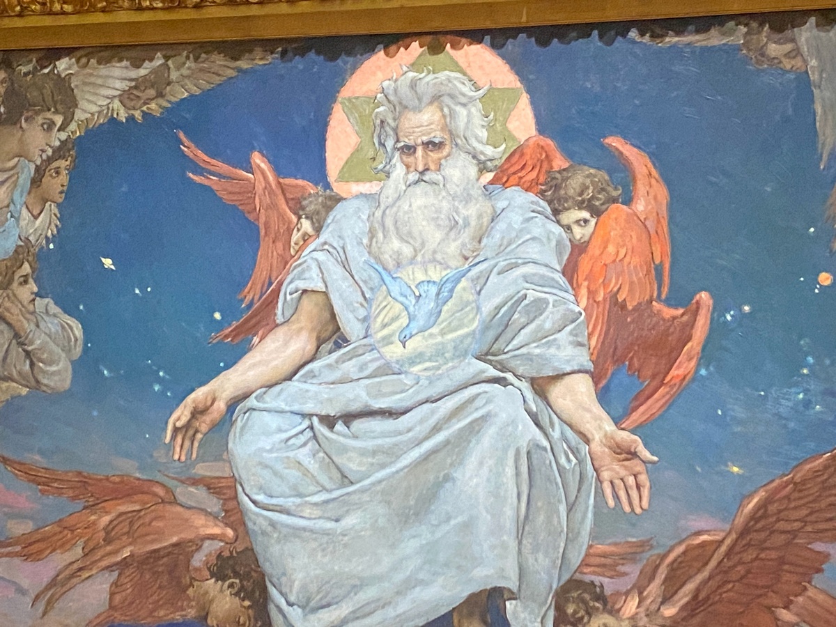 Бог Саваоф, 1885. 135 х 250 Эскиз росписи Владимирского собора в Киеве