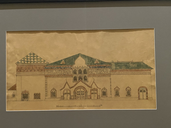 Проект главного фасада Третьяковской галереи, 1900. Калька, акварель, тушь, перо. ГРМ.