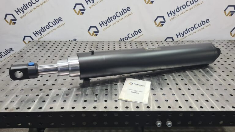 Телескопический гидроцилиндр. Диметр поршня 125 мм, диаметр штока 100 мм, ход штока 70-2160 мм