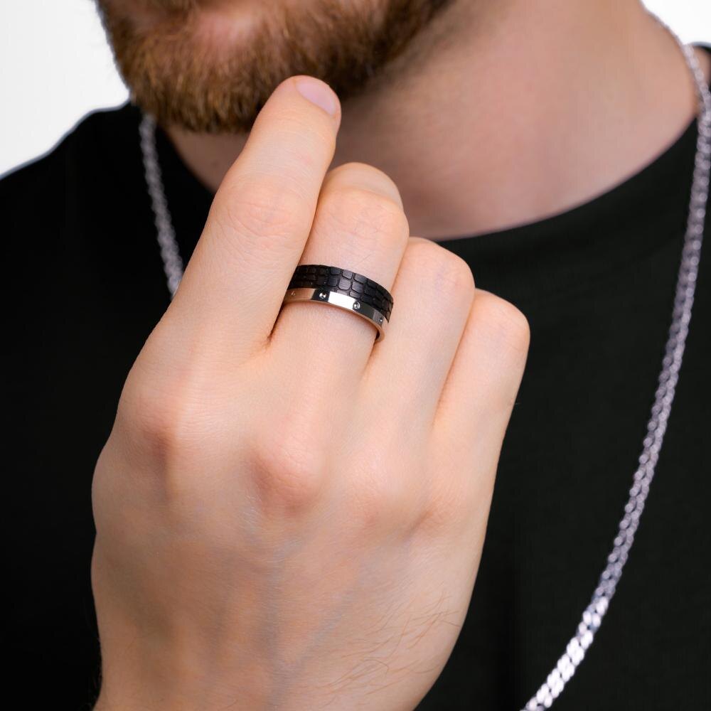 Титановое кольцо мужское с карбоном
Чароит
Код: 000-398108