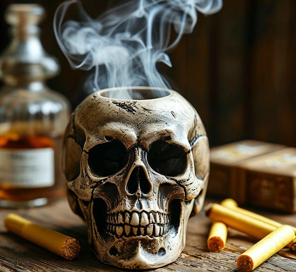 пепельница в форме черепа