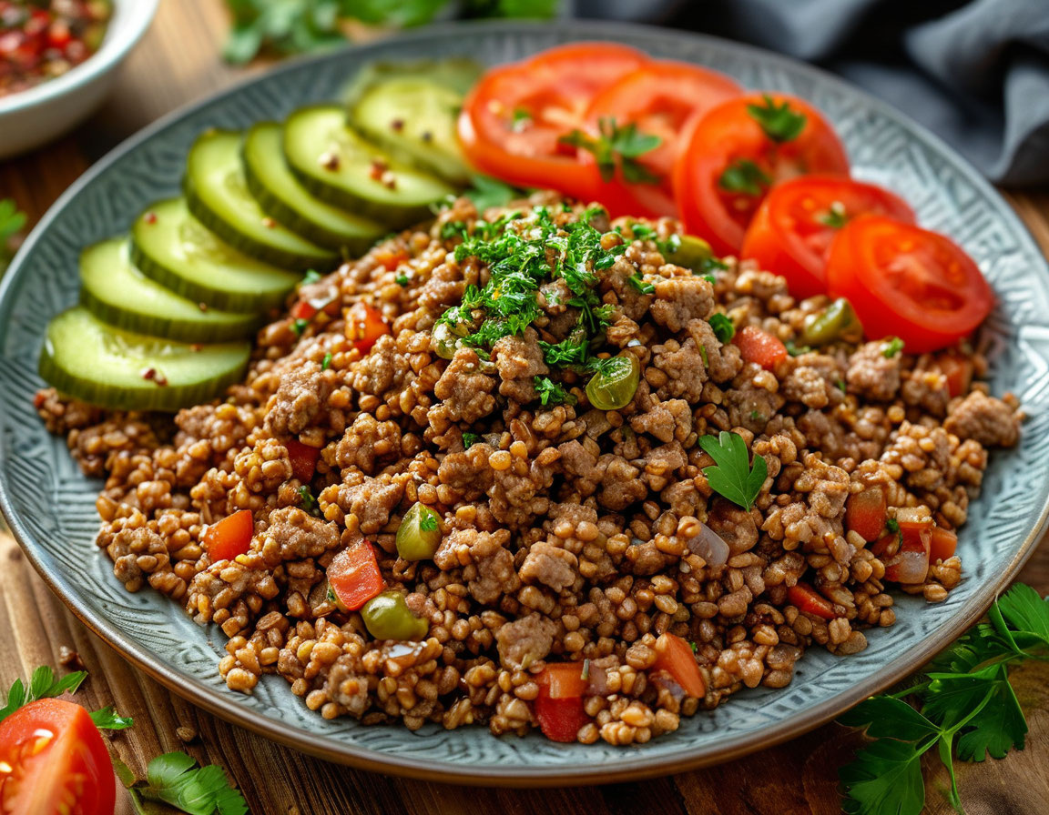 Гречка с фаршем на ужин