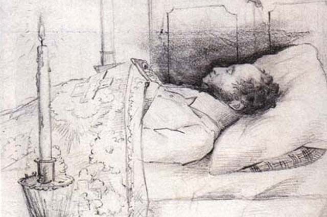 Пушкин во время прощания