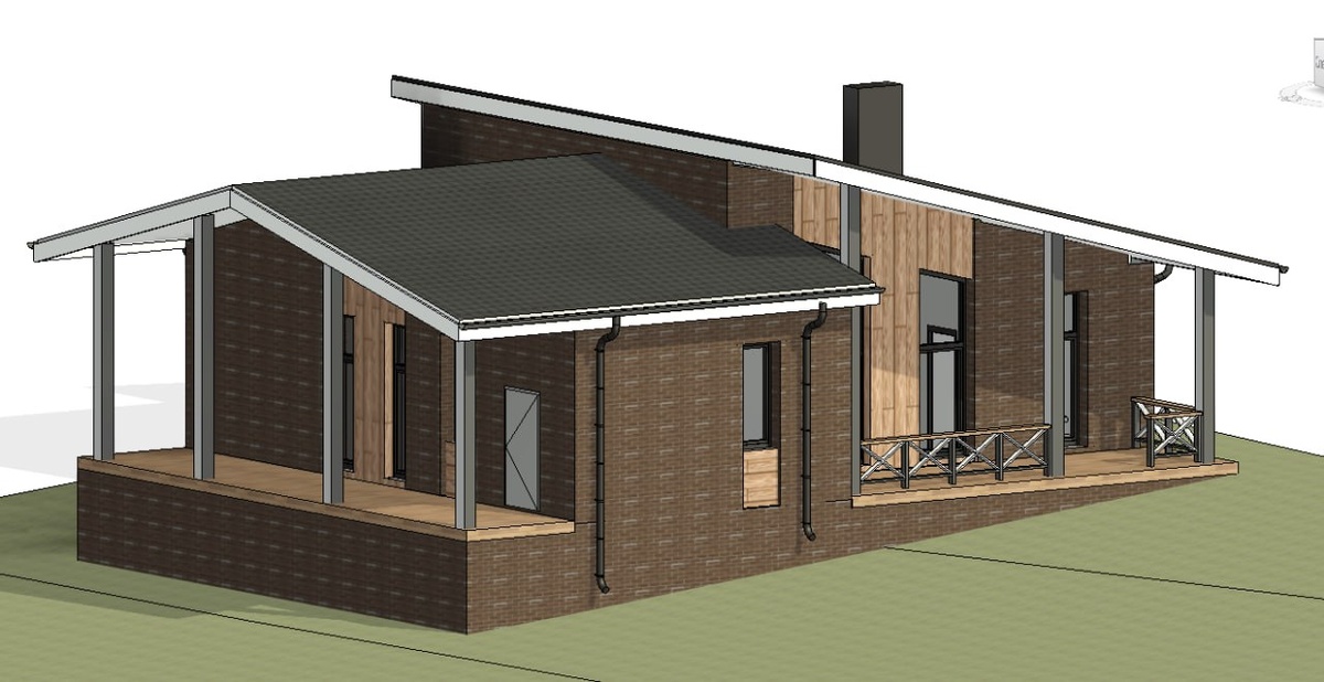 За несколько минут мечты о том, что в этом году будет хотя бы фундамент, превратились в дым. Но посмотрите только, как хорош фасад😍