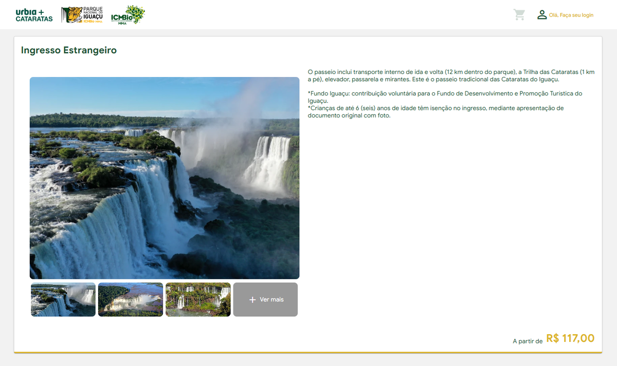 сайт для покупки билетов в национальный парк Игуасу Бразильская сторона онлайн