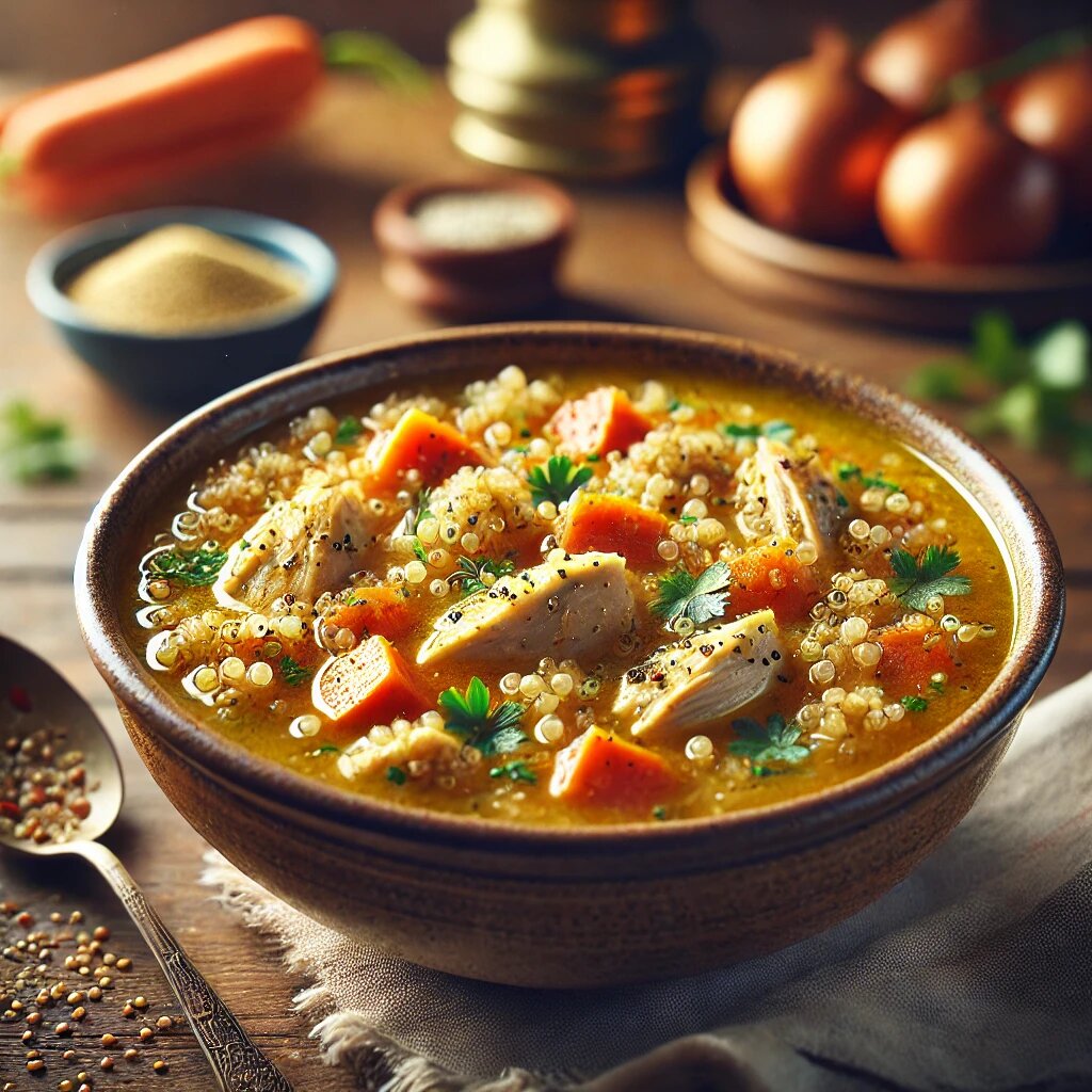 🍗 Куриный суп с киноа – лёгкий и питательный обед для здоровья!