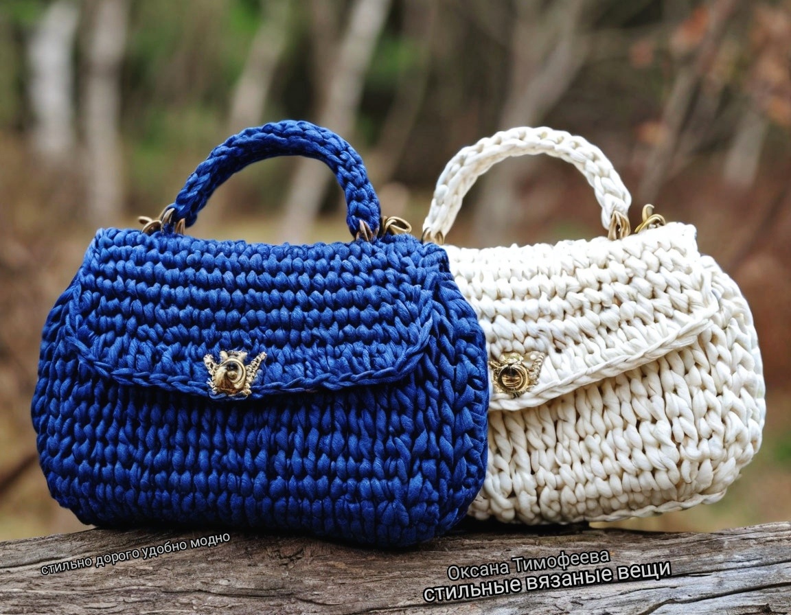 Стильные вязаные сумки от Оксаны Тимофеевой
