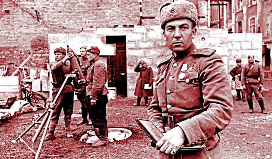 Командир миномётного взвода С. И. Постевой.