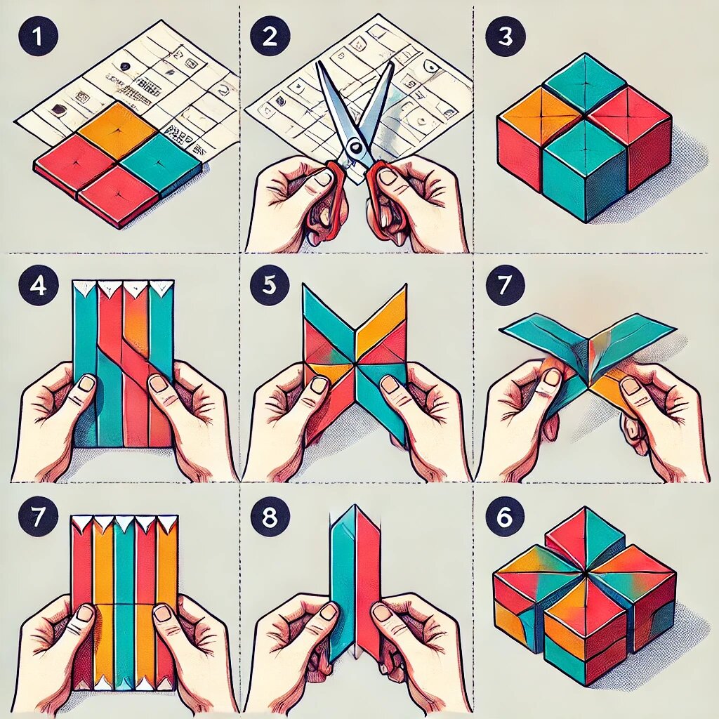 Пошаговое складывание ddakji