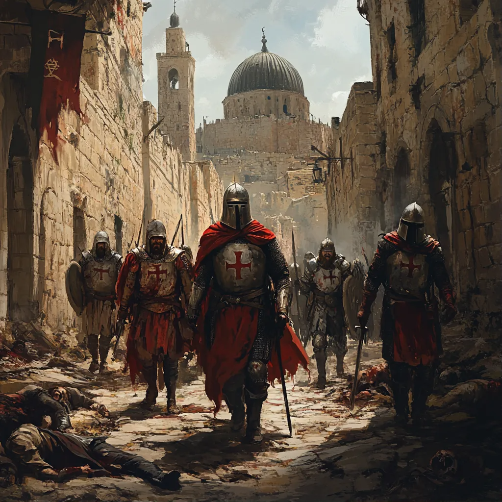 Резня в Иерусалиме достигла ужасающих масштабов. Так святые воины "снимали напряжение" после тяжелого похода.