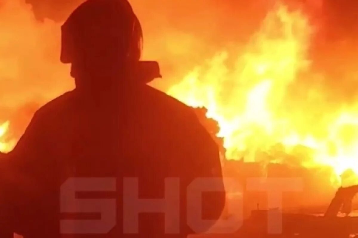    МЧС РФ: под Калугой горит склад вторсырья на площади 1 тыс. кв. м