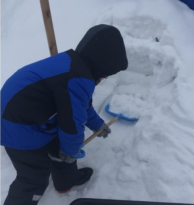 Помощник растёт. Снег со двора вывозит. Внук, 6,5 лет