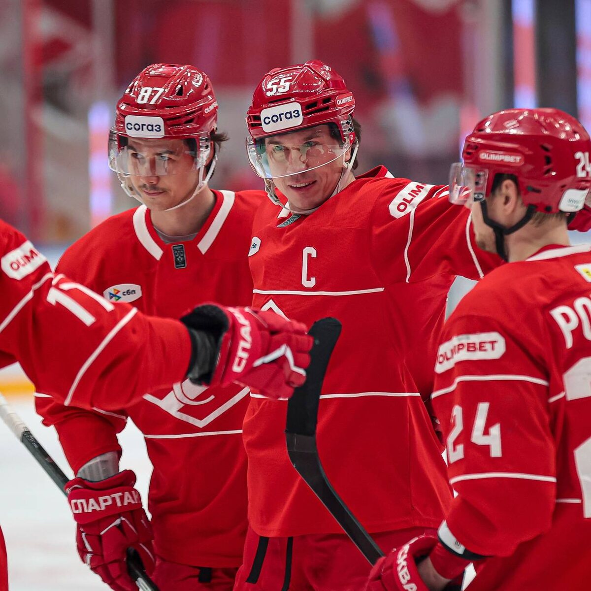 Голдобин, Вишневский, Порядин. Фото: ХК "Спартак" Москва