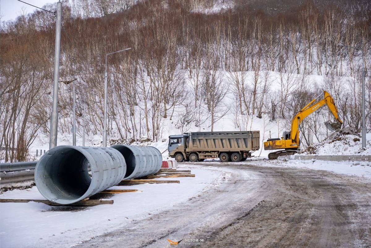 Замена водопропускных труб на улице Высотной / Компания «Устой-М»