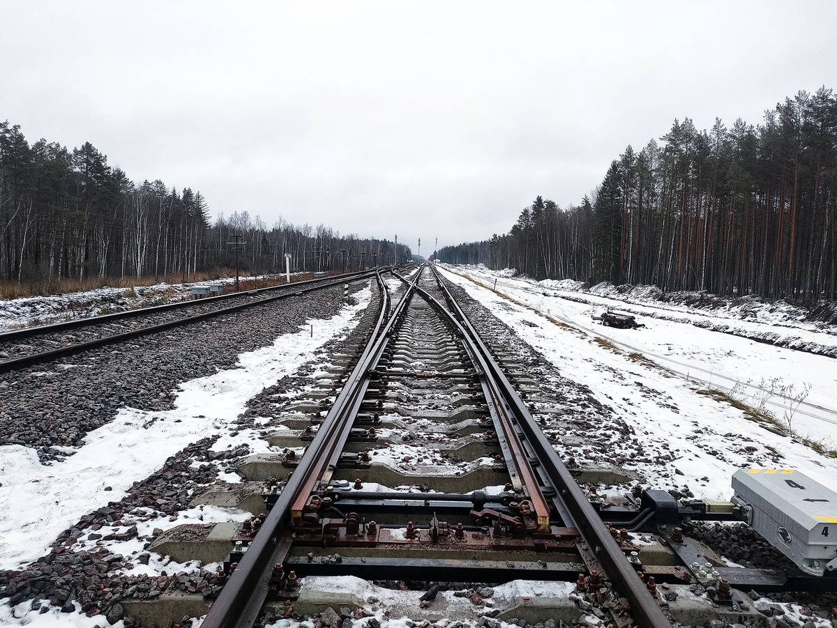 © АО «Ленгипротранс» / lgt.ru (Разъезд Черняковицы. Благодаря появлению новых разъездов, на однопутных участках магистрали появится возможность разводить встречные и попутные поезда, увеличив таким образом провозную способность железной дороги на данном направлении)