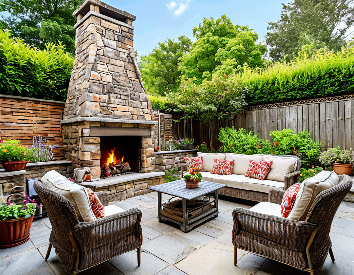 Изображение от ИИ. Если убрать зелень, станет скучно и неуютно