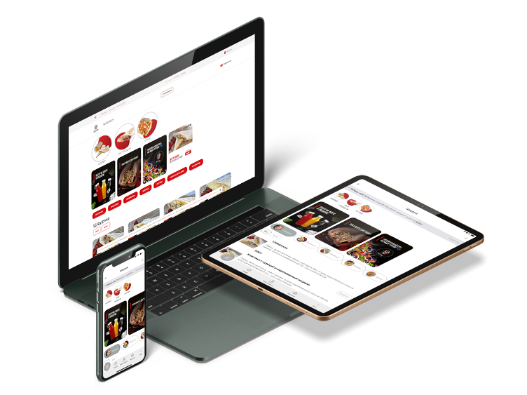 Сайт и мобильное приложение запущенное для нашей доставки еды