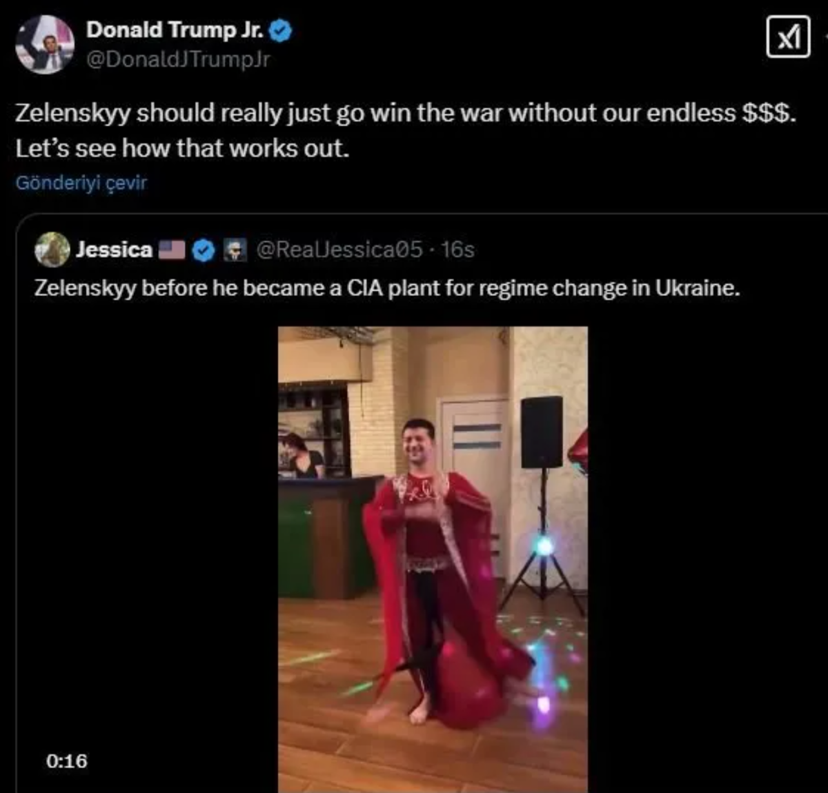 Частью кампании очевидно является троллинг и откровенное глумление над персонажем. Как этот ролик на страничке Трампа младшего.