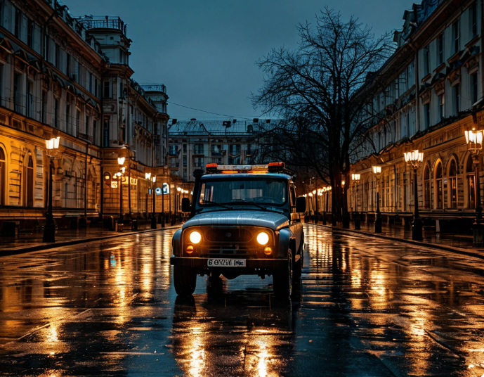 Около двух часов ночи сквозь стеклянную дверь я увидел подъехавший к входу милицейский УАЗик