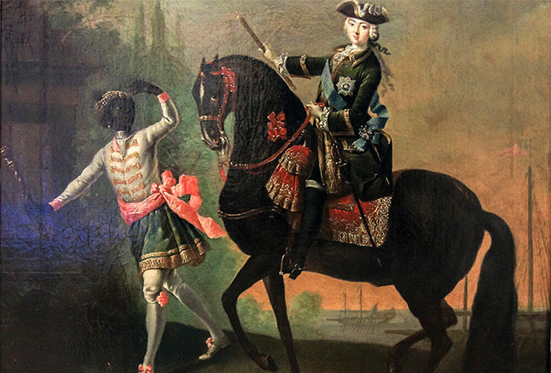 Елизавета Петровна в мужском костюме