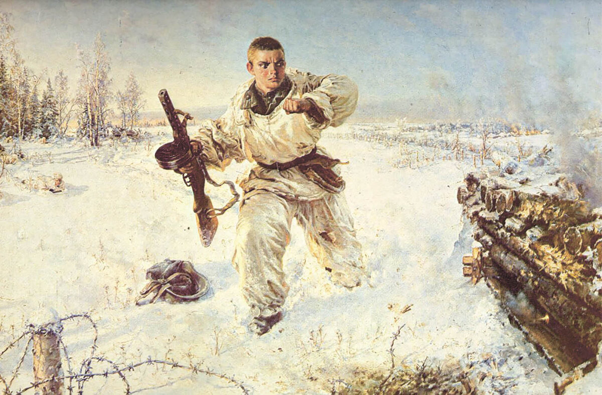 Художник В. Е. Памфилов/«Александр Матросов. Февраль, 1943 г.»