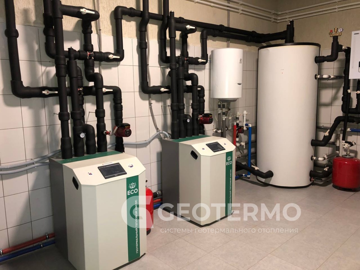 Тепловой узел на базе грунтовых тепловых насосах, мощностью по 36кВт