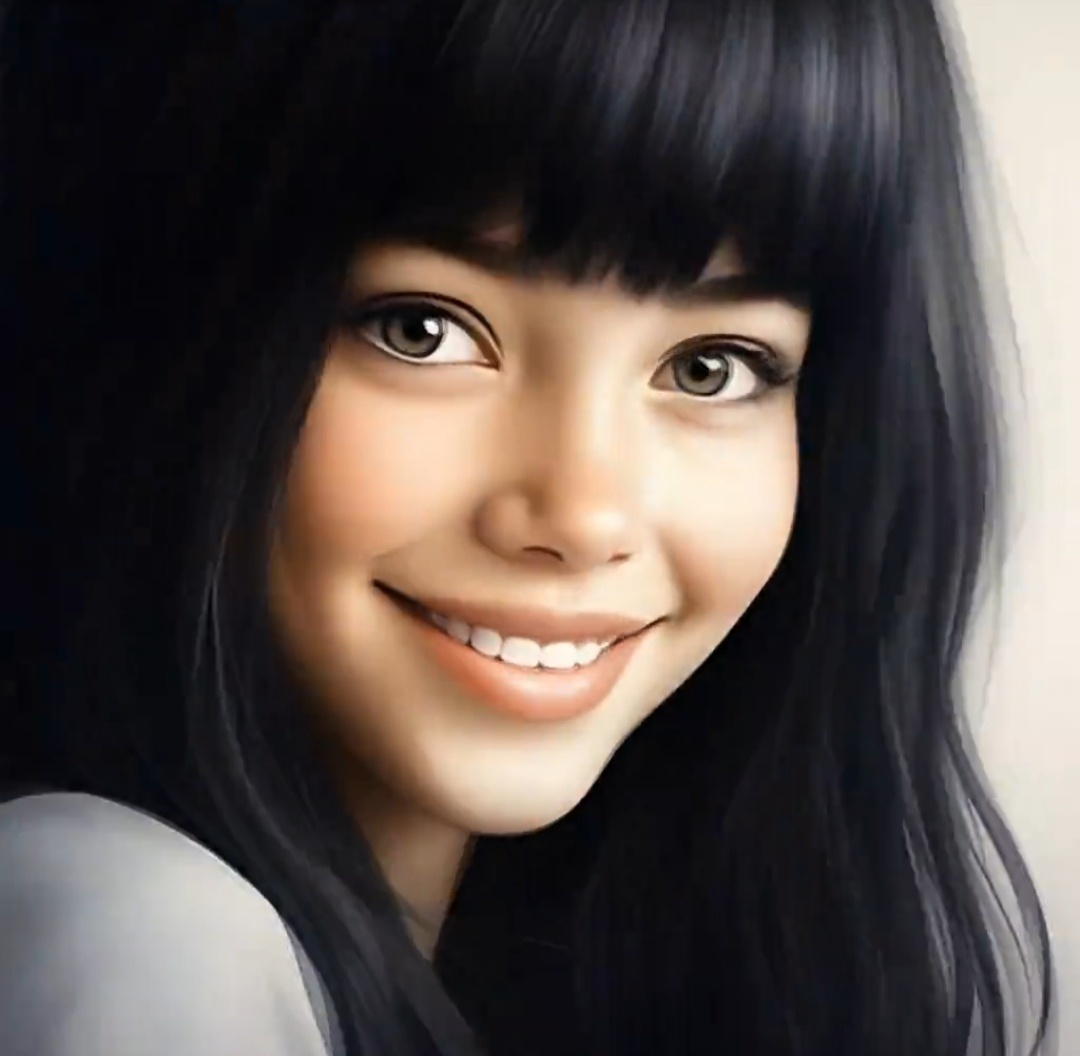 Девушка зациклилась на своей стрижке.