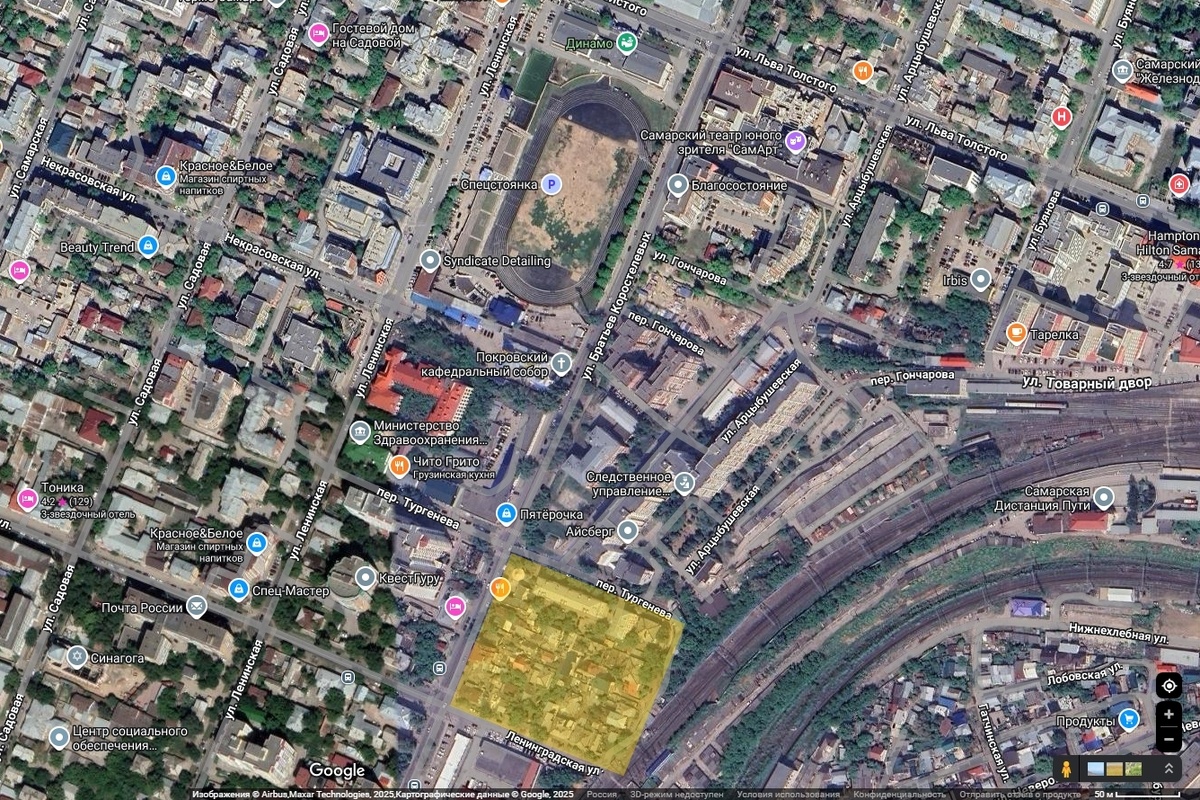 Квартал №56 на карте современной Самары