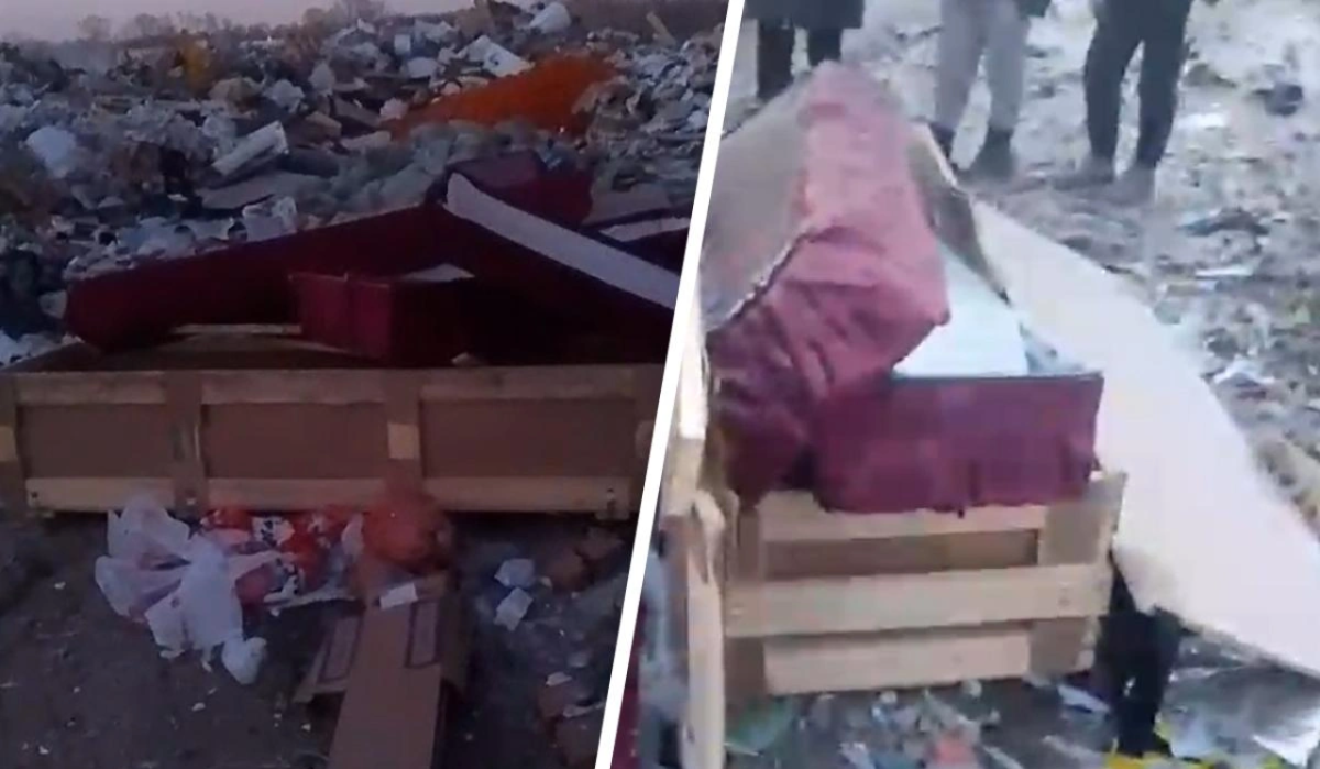     Гробы якобы находились на Левобережном полигоне. Источник: ngs.ru Автор фото: Читатели НГС, социальные сети.