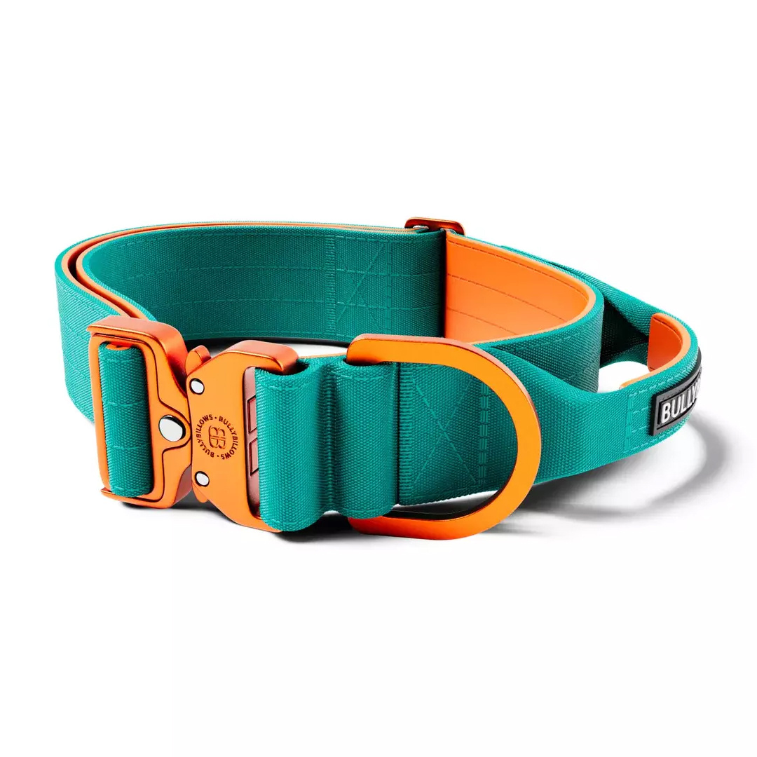 Ошейник Lighter Combat 5 см с ручкой BullyBillows