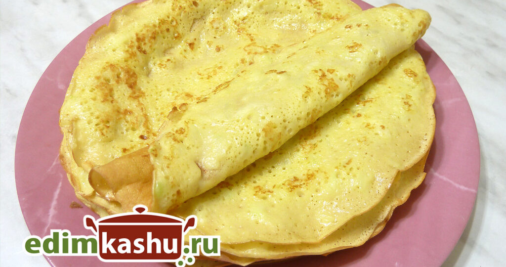 Блины на кефире с кабачком