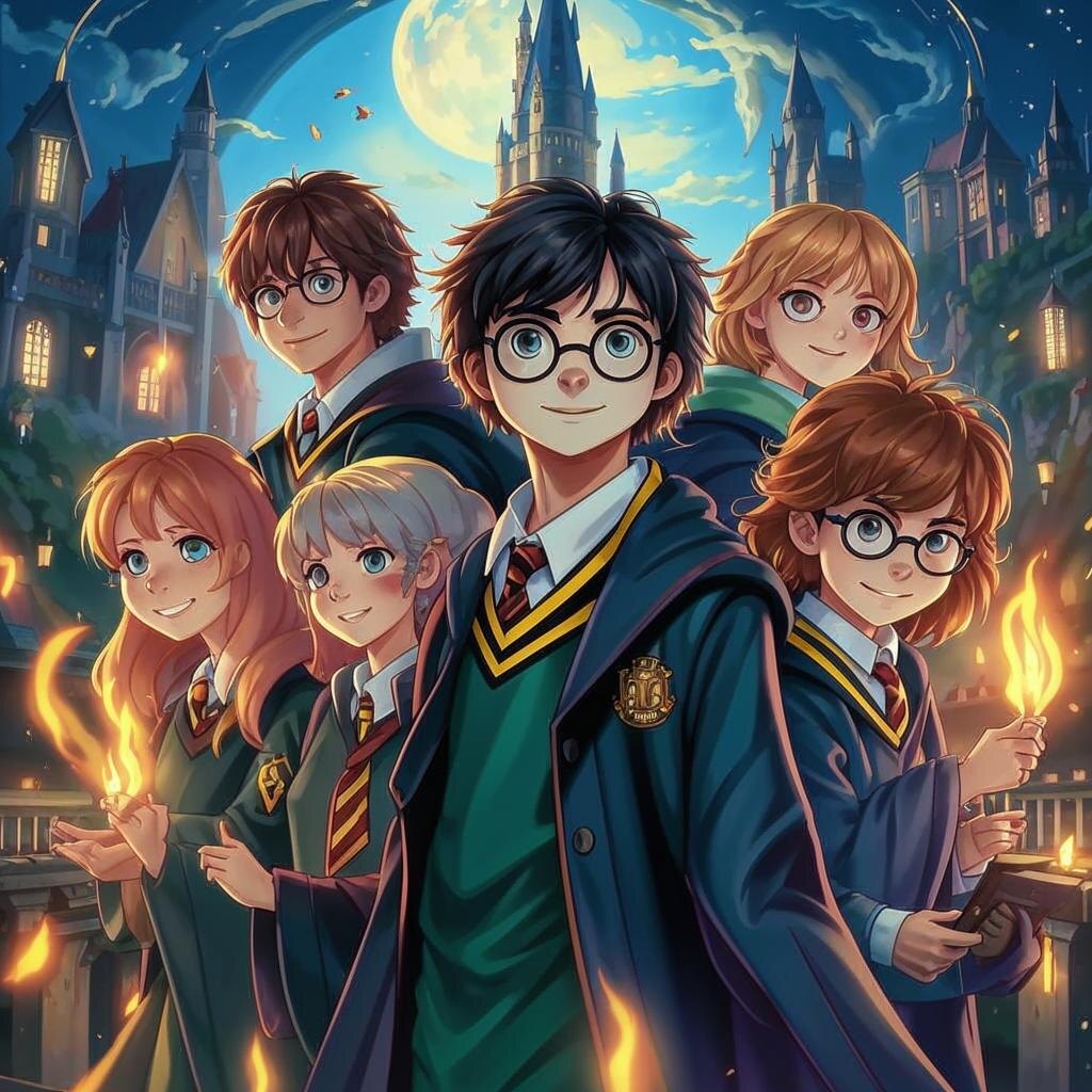Гарри Поттер и компания от Kandinsky by Sber AI