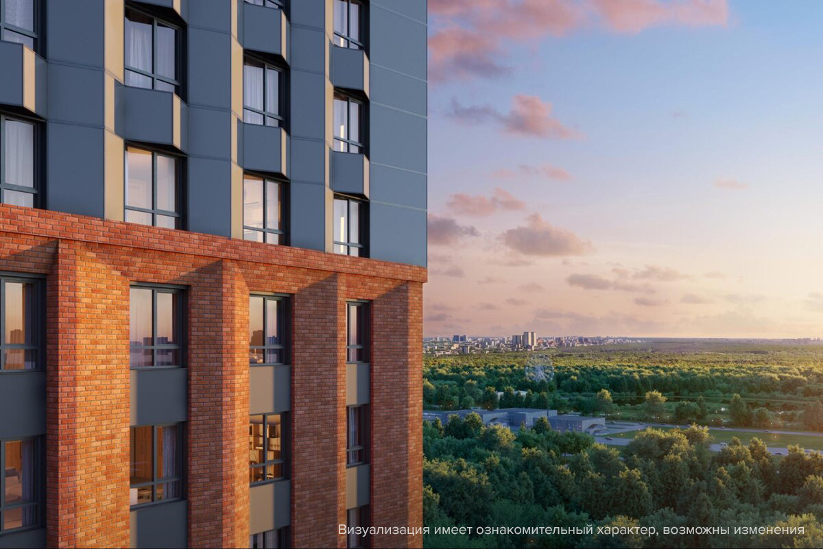 Из больших окон можно любоваться рассветами и закатами